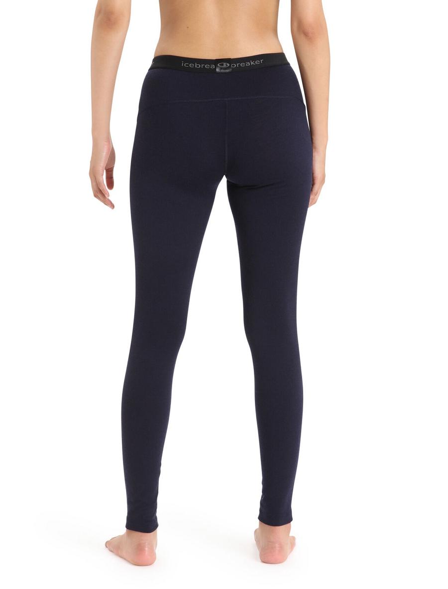 Base Layers Icebreaker Merino 200 Oasis Thermal Leggings Damskie Granatowe | PL 1030MQZA